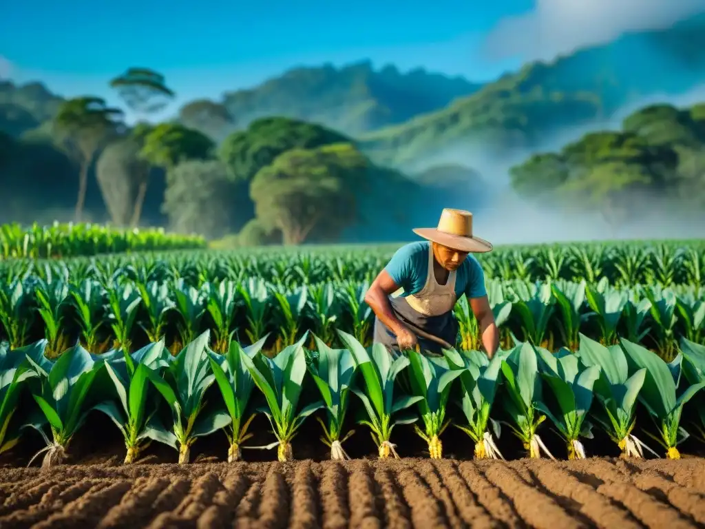 Un agricultor maya cultiva maíz en la selva con técnicas ancestrales