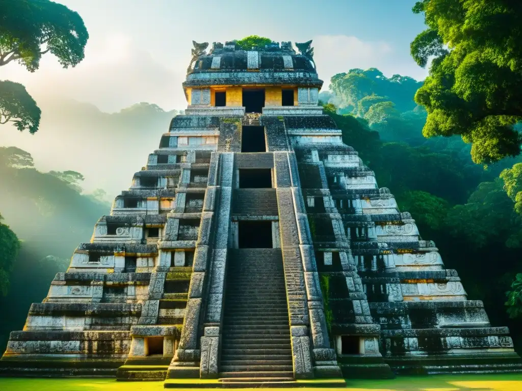 Alineaciones astronómicas en Palenque: Detalles y motivos celestiales en el Templo de las Inscripciones, bañado en luz dorada