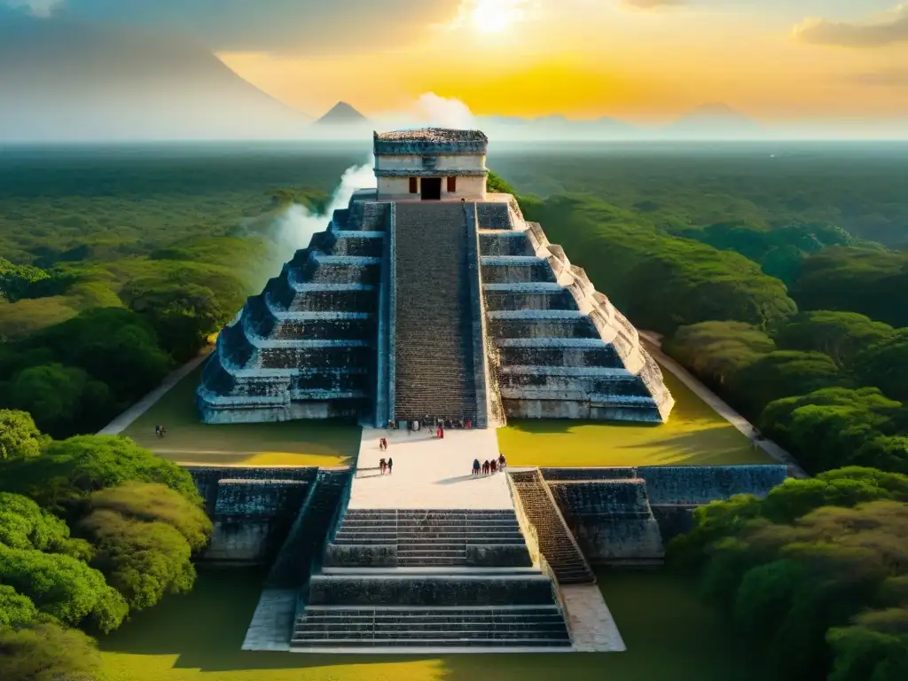 Alineaciones astronómicas en la civilización maya: sombra de serpiente en el Templo de Kukulcán durante el equinoccio de primavera