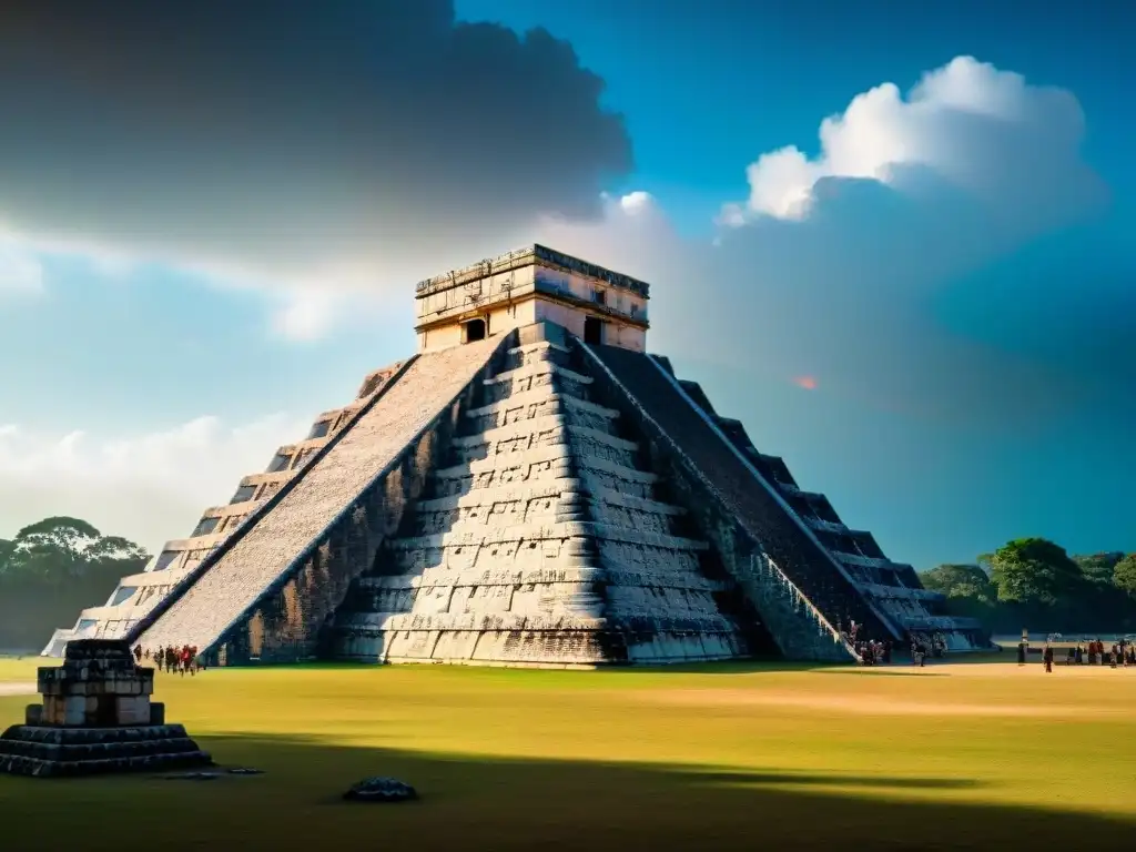 Alineaciones astronómicas de la civilización maya en el Templo de Kukulkán durante el equinoccio de primavera