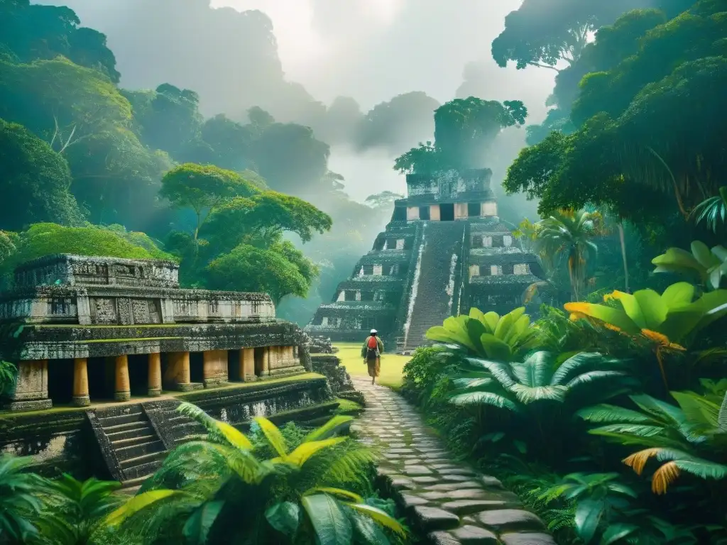 Antigua Ruta Comercial Maya en la selva, turistas exploran la historia