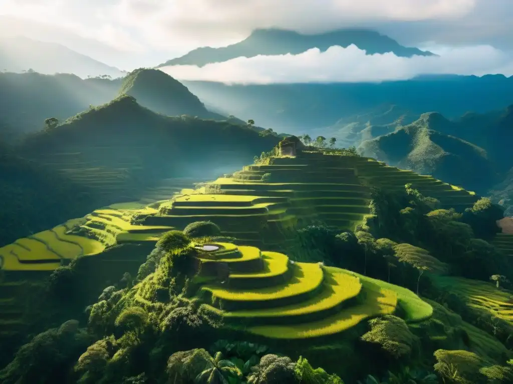 Antiguas terrazas y canales de la Agricultura Maya en las tierras altas de Guatemala