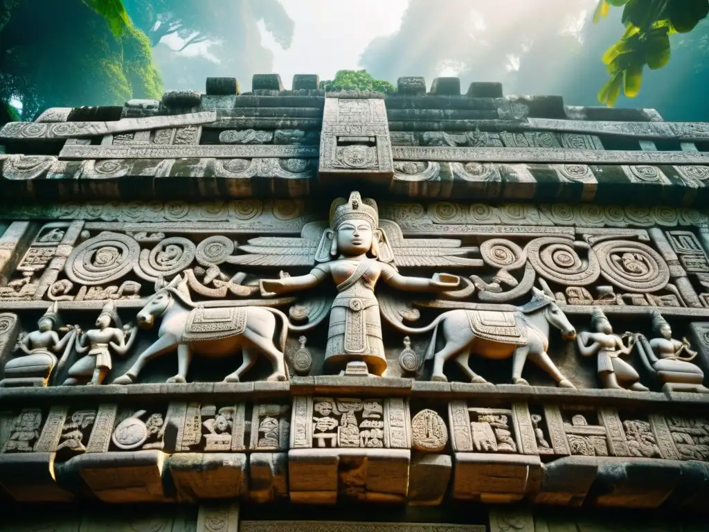 Los antiguos glifos en el dintel del Templo de las Inscripciones en Palenque, México, revelan el significado de los portales en las ciudades mayas