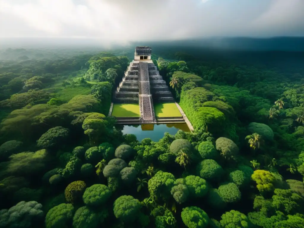 Acueductos mayas: ingeniería milenaria en la jungla Antiguos sistemas de agua mayas en selva exuberante
