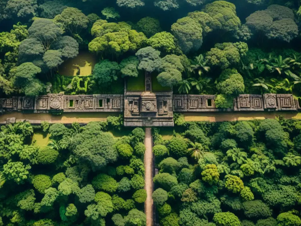 Descubre la arqueología maya con tecnología satelital: ruinas antiguas entre la frondosa jungla