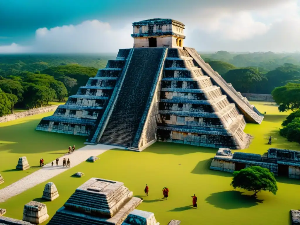 Arqueólogos usando tecnología 3D en Chichén Itzá para documentar ruinas mayas detalladamente