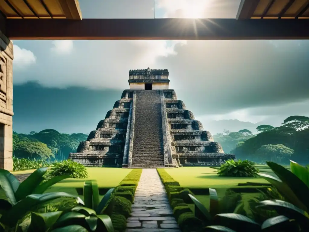 Arquitectura maya en diseño contemporáneo: Edificio inspirado en templos mayas, fusionando historia y modernidad