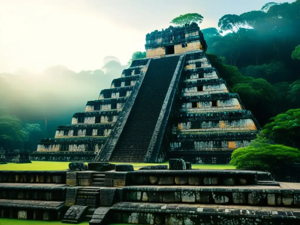 Explora la arquitectura maya en las ruinas de Copán, con intrincadas piedras y exuberante vegetación bajo el sol centroamericano