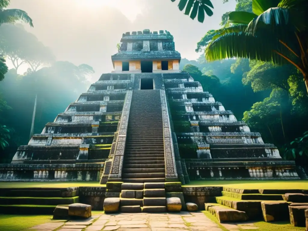 Explora la arquitectura maya en el Templo de las Inscripciones, Palenque, México