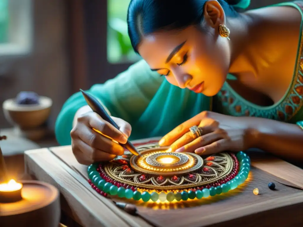 Artesano maya crea joyería detallada con técnicas ancestrales Artesana maya crea joyería contemporánea con inspiración maya en talleres tradicionales