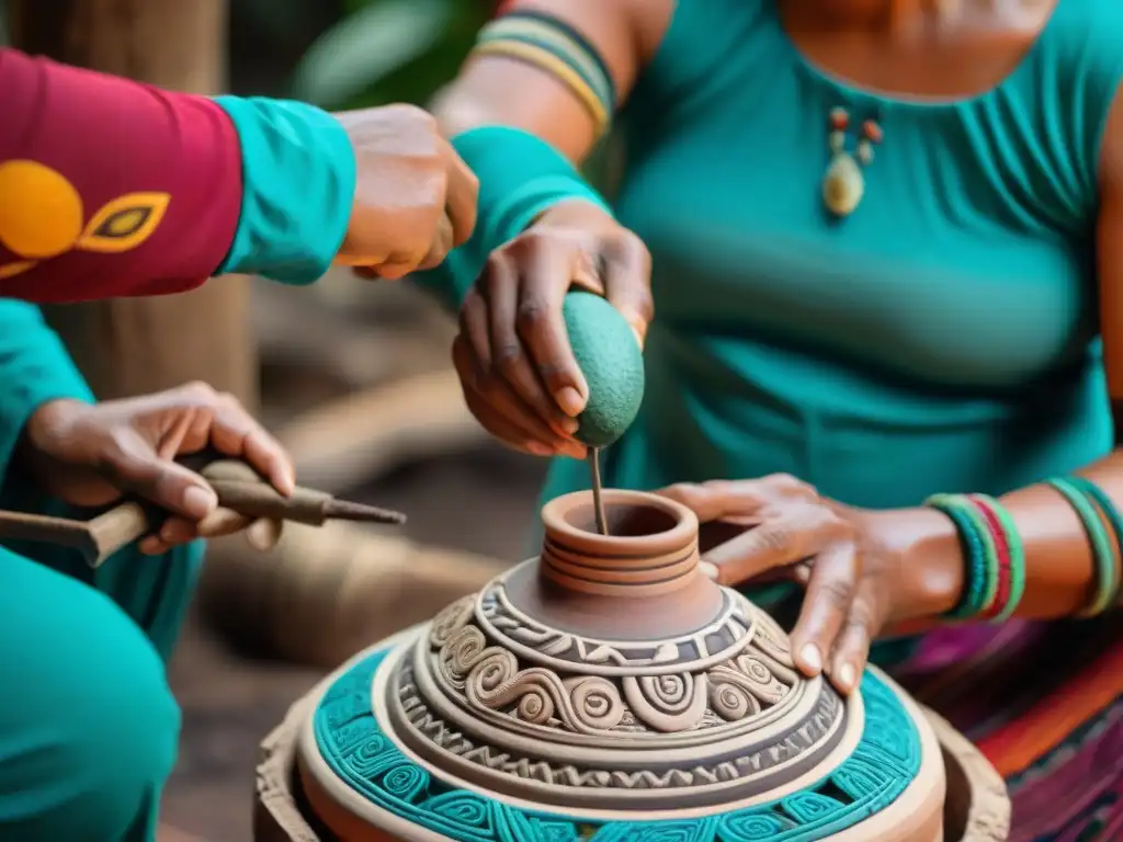 Artesano maya crea cerámica con reciclaje en la civilización maya, destacando técnicas sostenibles