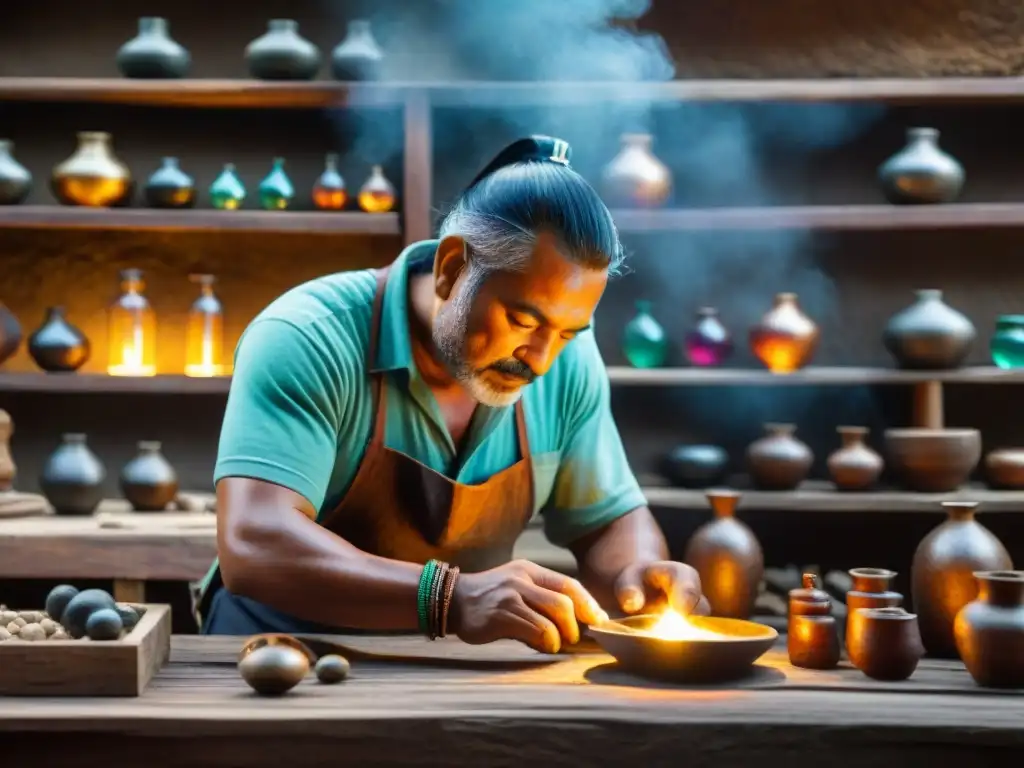 Un artesano maya crea joyas con alquimia ancestral en su taller tradicional