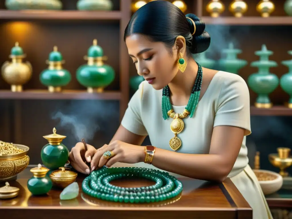 Un artesano maya crea joyas tradicionales con jade y filigranas de oro, reflejando el impacto cultural en la sociedad