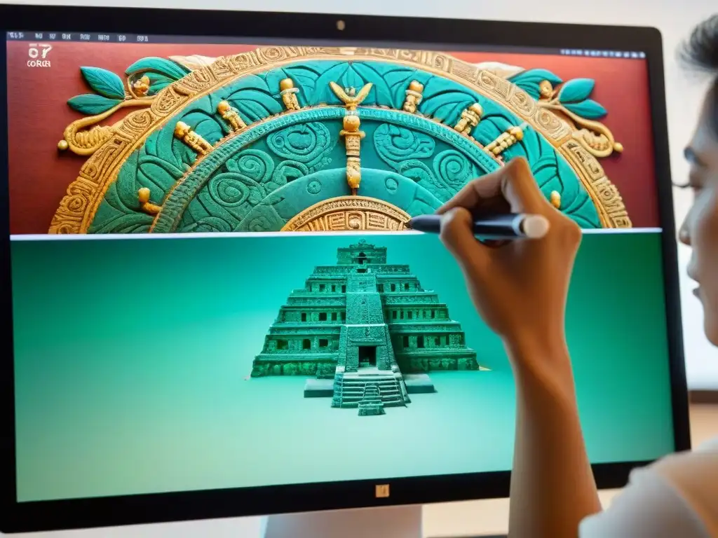 Un artista digital reconstruye virtualmente frescos mayas con precisión