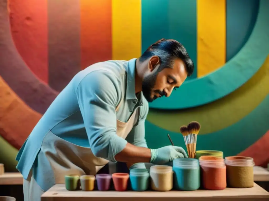 Un artista de restauración innovador rescata con precisión las pinturas murales mayas