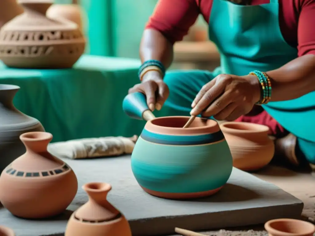 Artistas cerámica maya moldeando con destreza herencia y futuro