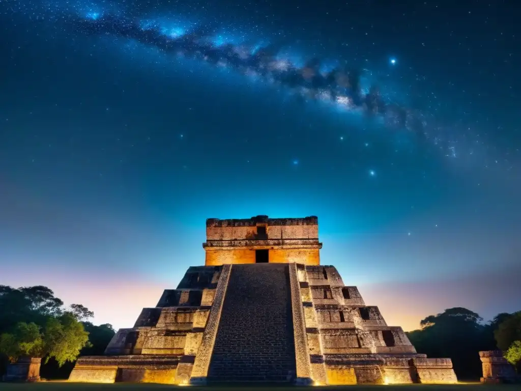 Templo Maya bajo estrellas: conexión ancestral con el cosmos La mística conexión entre la astronomía en la civilización maya y el cosmos estrellado sobre el templo