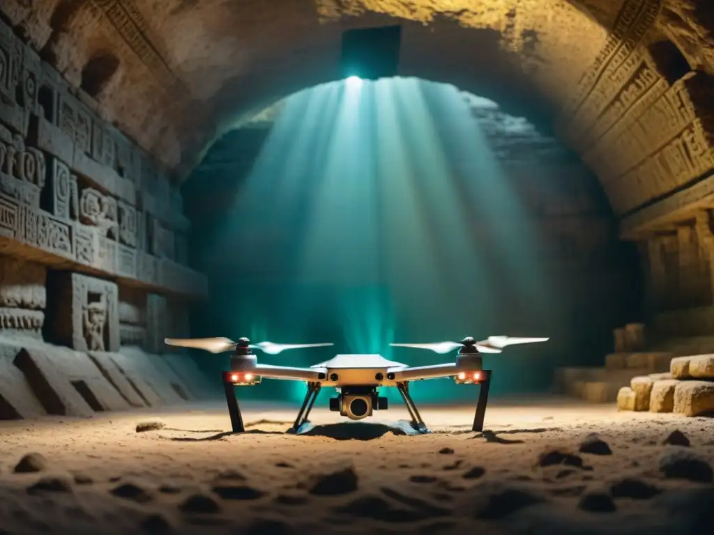 Exploración automatizada de túneles mayas: Drone tecnológico en sitio arqueológico subterráneo