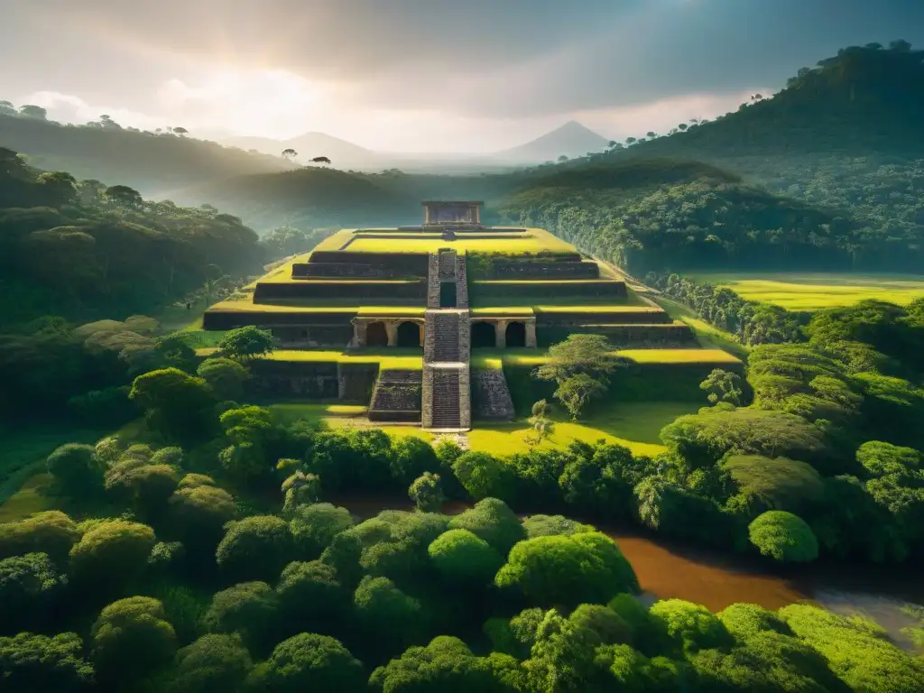 La avanzada ingeniería hidráulica de los antiguos mayas en Edzná Valle Ecos destaca en esta detallada imagen 8k