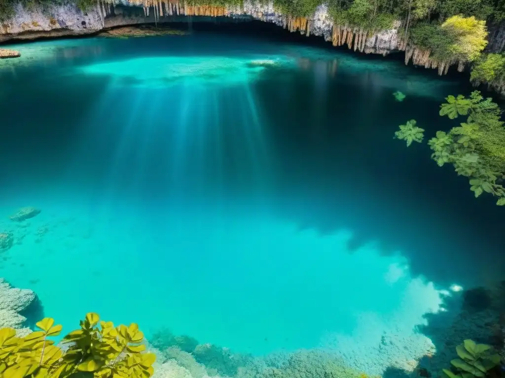 Explora la belleza del cenote IkKil, con aguas turquesas y vegetación exuberante