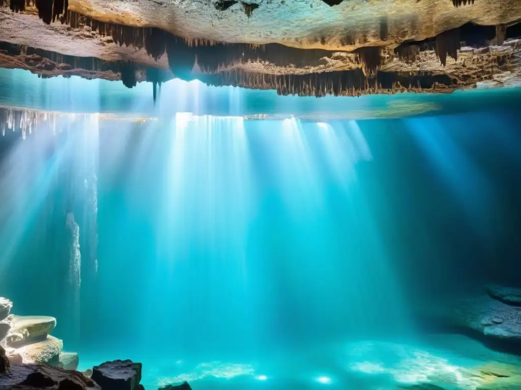 Explora la belleza de los cenotes sagrados mayas en esta impresionante imagen documental