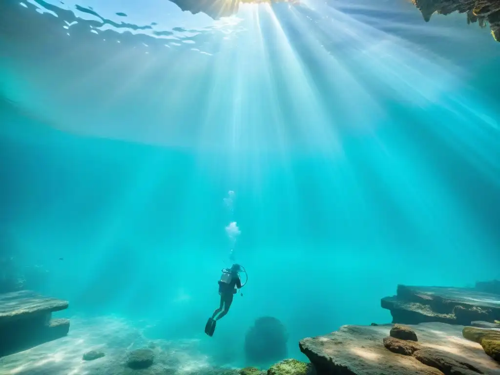 Explora la belleza de los cenotes subacuáticos con joyas mayas en un escenario misterioso y culturalmente rico