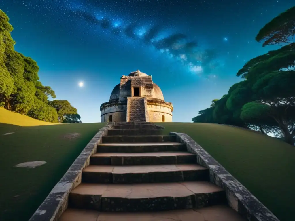 Explora El Caracol en Chichén Itzá, un sitio de observación maya impresionante con intrincadas decoraciones y alineaciones astronómicas