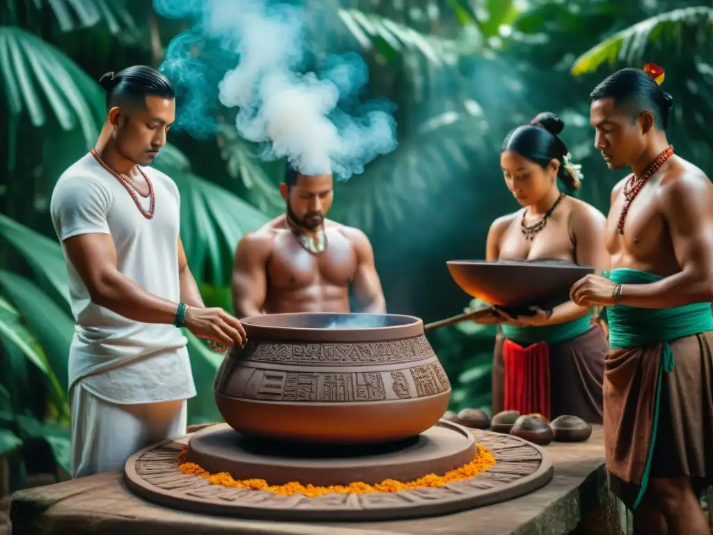 Ceremonia maya de fermentación de cacao con técnicas ancestrales