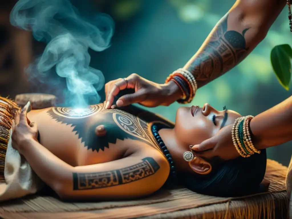 Ceremonia de tatuajes mayas con beneficios terapéuticos