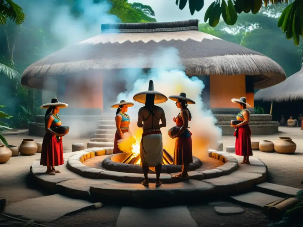 Una ceremonia tradicional de temazcal maya en la selva