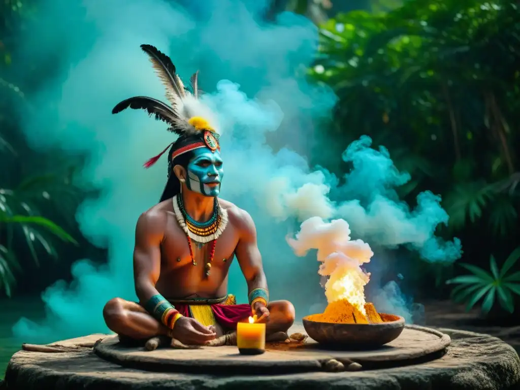 Un chamán maya realiza un ritual ancestral con la bebida balché en la selva de Yucatán