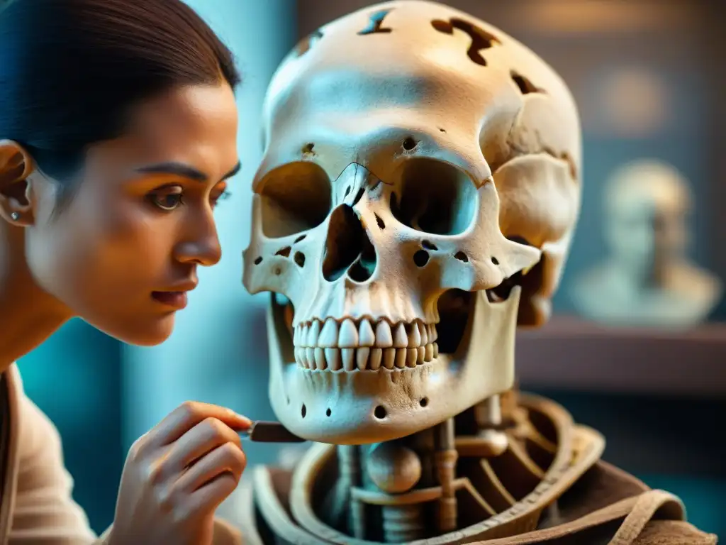 Reconstrucción facial maya: ciencia ancestral Ciencia forense: estudio de restos mayas con precisión y pasión ancestral