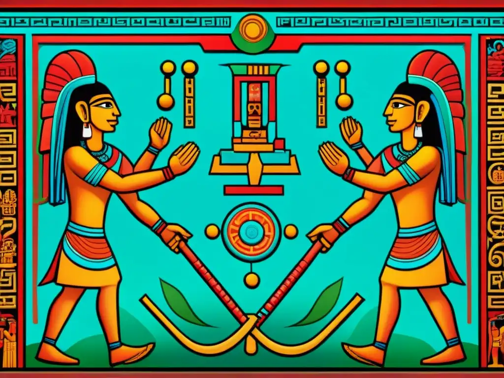 Codex maya detallado de los Gemelos Heroicos vs