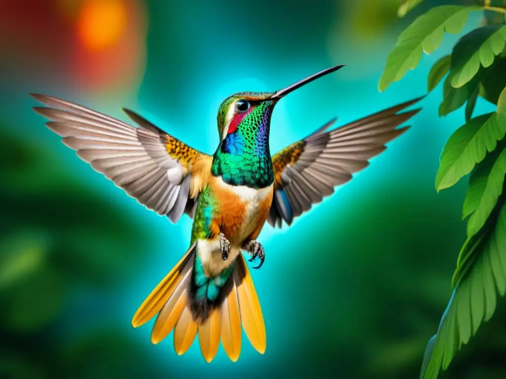 Colibrí en mural maya: vibrante y detallado arte que muestra el significado colibrí cultura maya en todo su esplendor