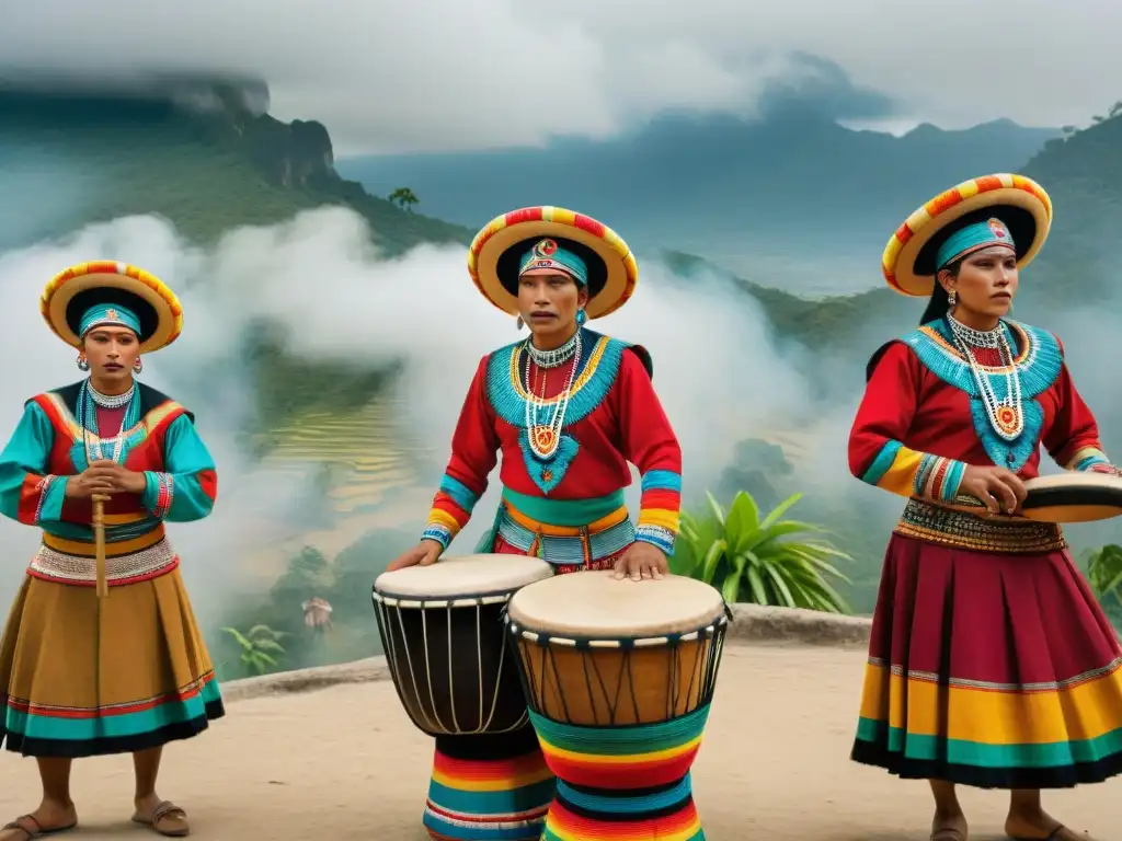 Celebración de danzas rituales mayas contemporáneas en un remoto pueblo de Guatemala