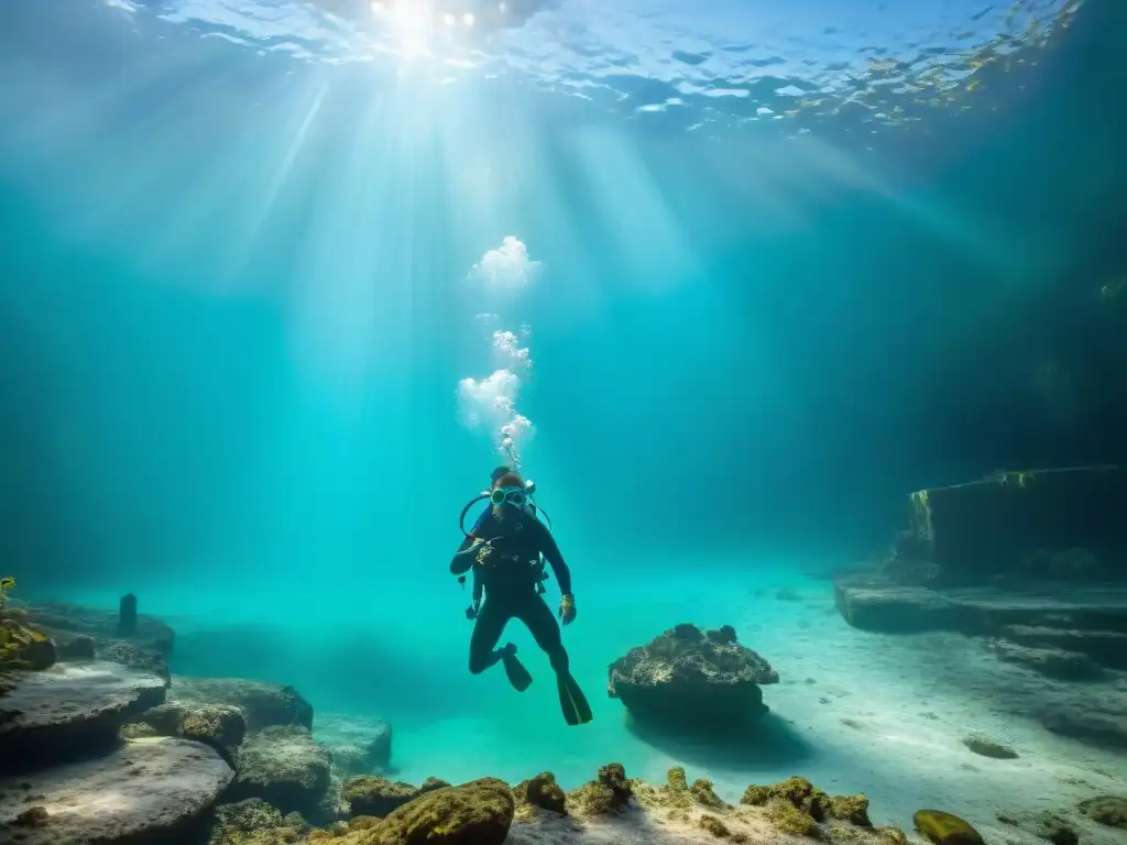 Descubrimientos de ofrendas mayas en cenotes: arqueólogos submarinos exploran tesoros antiguos bajo el agua cristalina