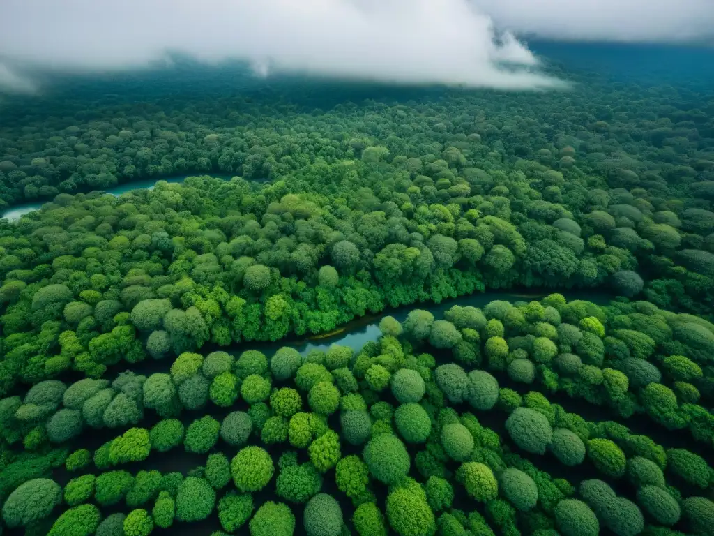 Detallada imagen de los Sistemas de captación de agua maya entre exuberante vegetación selvática