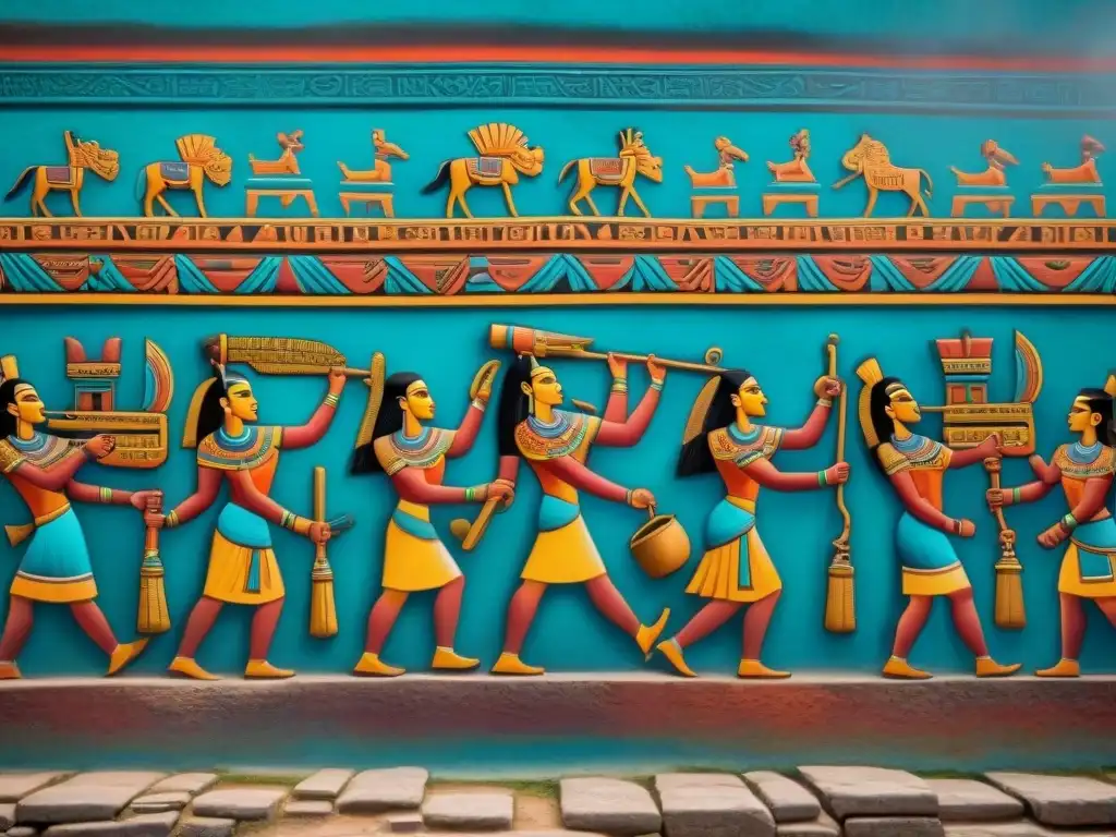 Detallada imagen de los vibrantes murales mayas en Bonampak, destacando su valor educativo y cultural