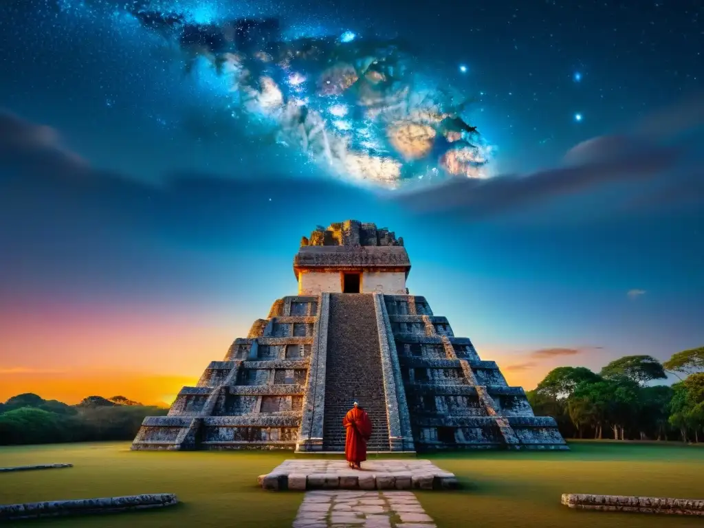 Observatorio astronómico maya: detallado y místico Detalle asombroso de observatorio astronómico Maya