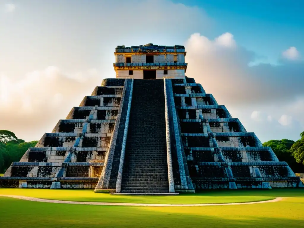 Observatorio astronómico maya: detallada imagen de Chichen Itzá Detalle de la observación astronómica maya en Chichen Itza, reflejando su profundo conocimiento celestial