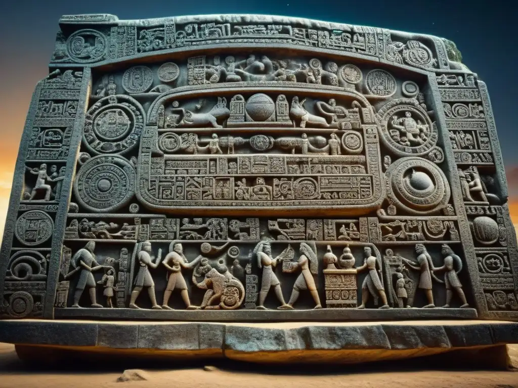 Detalle astronómico y celeste en la escultura maya de Copán