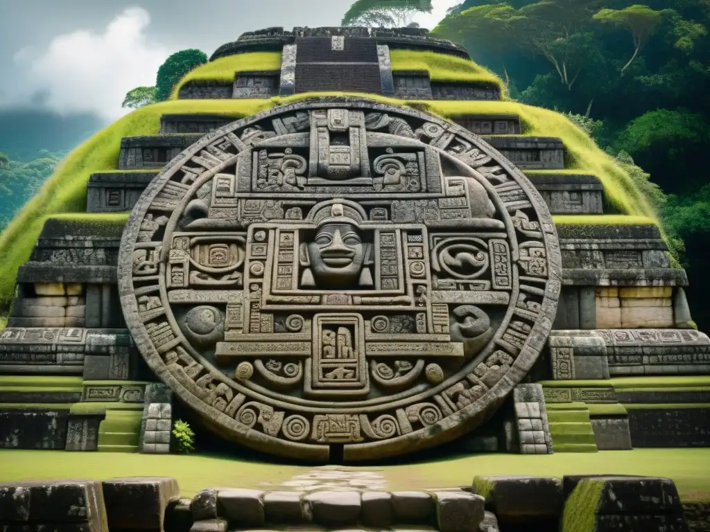 Detalle del Calendario Maya en Xunantunich, reflejando el avanzado conocimiento astronómico y cultural de esta civilización