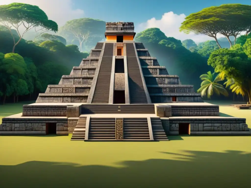 Evolución de canchas de pelota mayas: detalle impresionante Detalle evolución construcción canchas pelota mayas a lo largo de los siglos, resaltando arte y técnicas empleadas