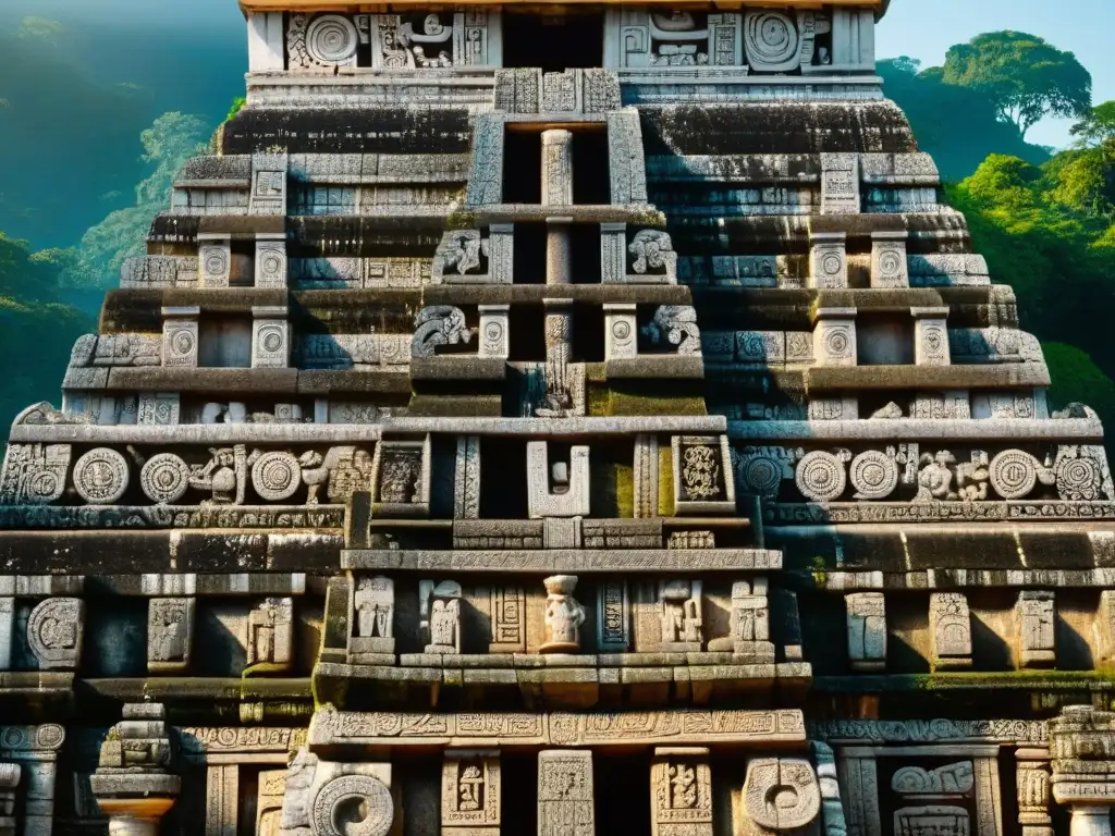 Detalle celestial en la arquitectura estelar de la civilización maya en Palenque