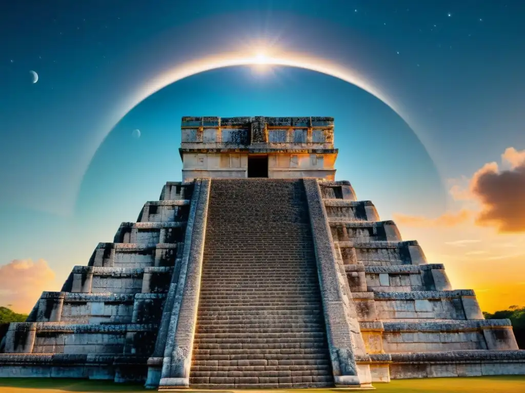 Detalle celestial: Relación Maya Astros Sagrados Astronomía en observatorio de Chichén Itzá