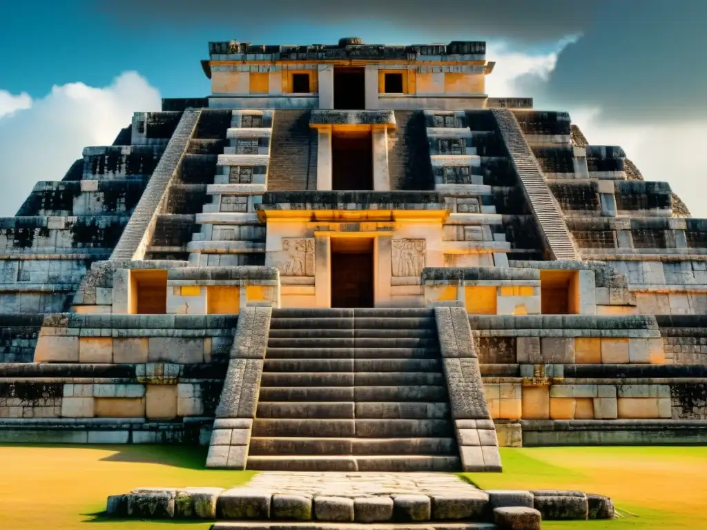 Detalle celestial del observatorio maya en Chichen Itza, mostrando la comprensión del Calendario maya 2012