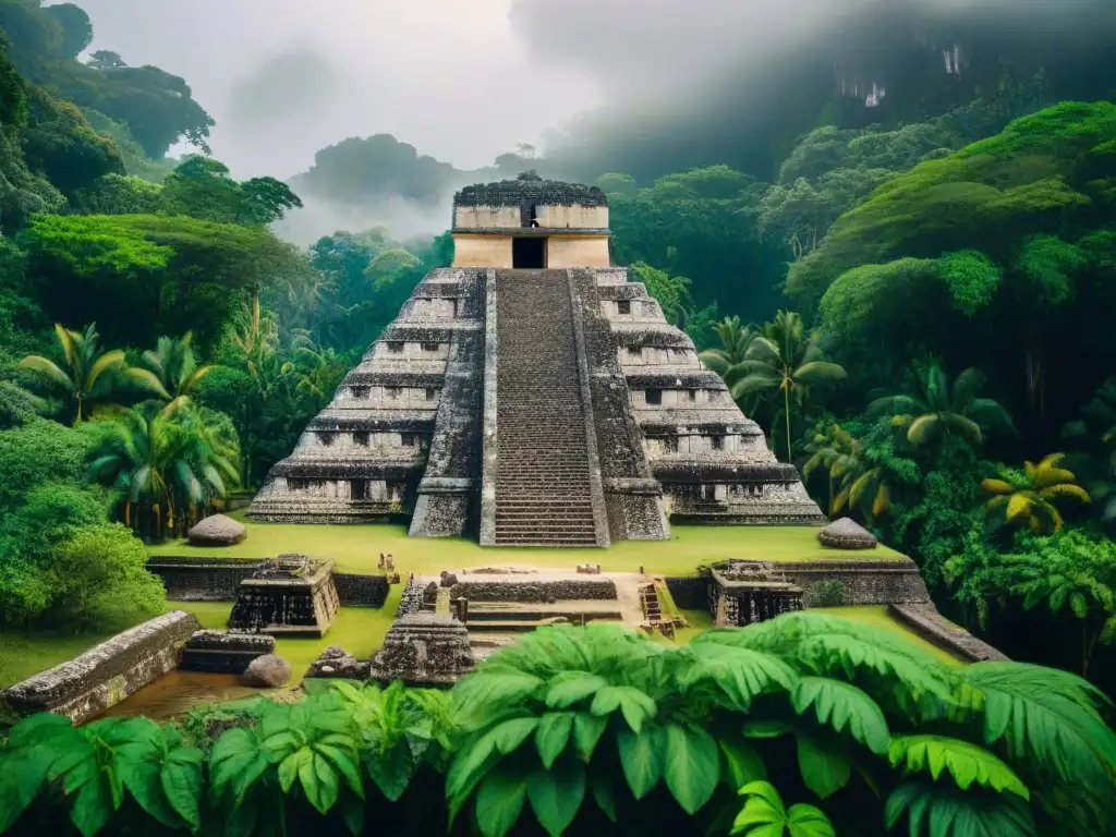 Detalle de excavación arqueológica en la jungla maya con Dinámicas sociales asentamientos mayas