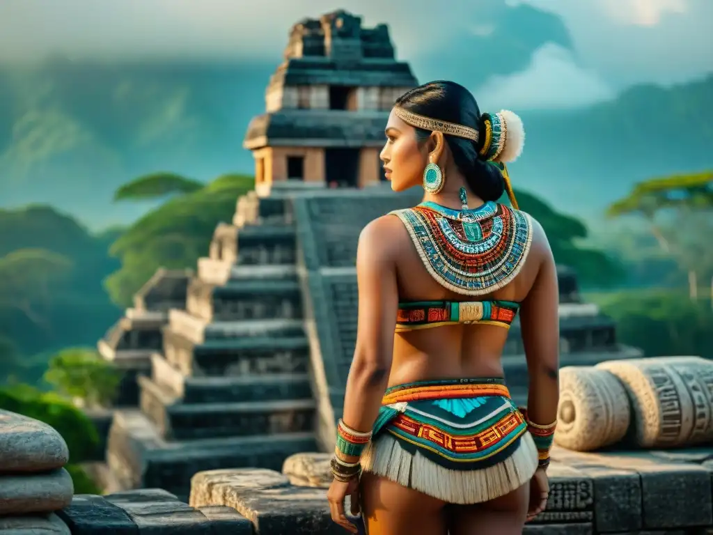 Detalle impresionante de la arquitectura y construcción en la civilización maya, resaltando su precisión y simbolismo