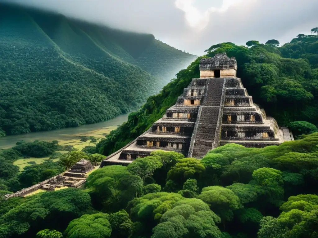 Detalle impresionante de las intrincadas tallas y jeroglíficos en las estructuras de piedra de Aguateca, ciudad maya en acantilado