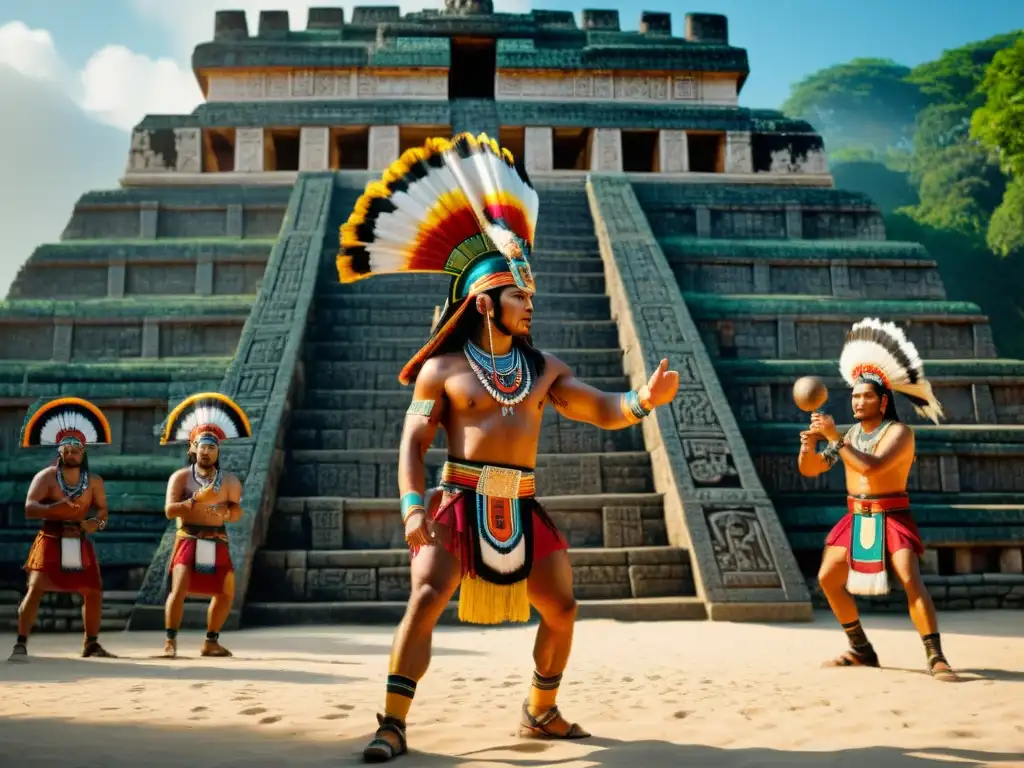 Detalle impresionante de las leyendas del juego de pelota maya en ruinas mayas